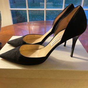 Jimmy Choo Classic Abel Black Suede Pump size 40